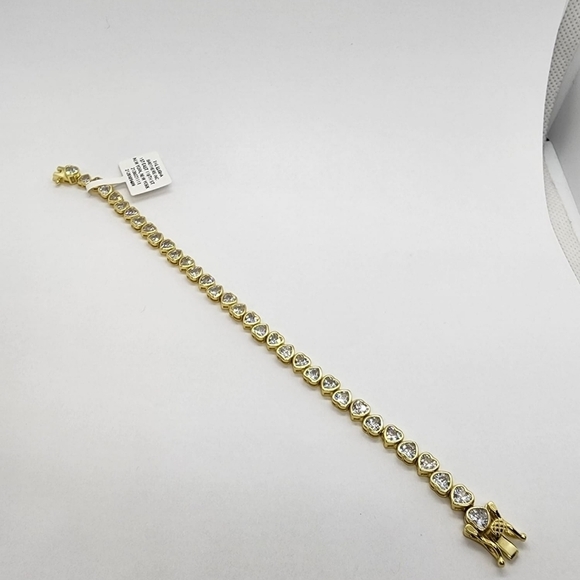 Brand New Sterling Silver 925 Multi Hearts Bracelet
